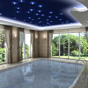 PISCINA INDOOR SOFFITTO BLU